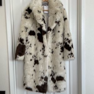 NWT asos faux fur coat